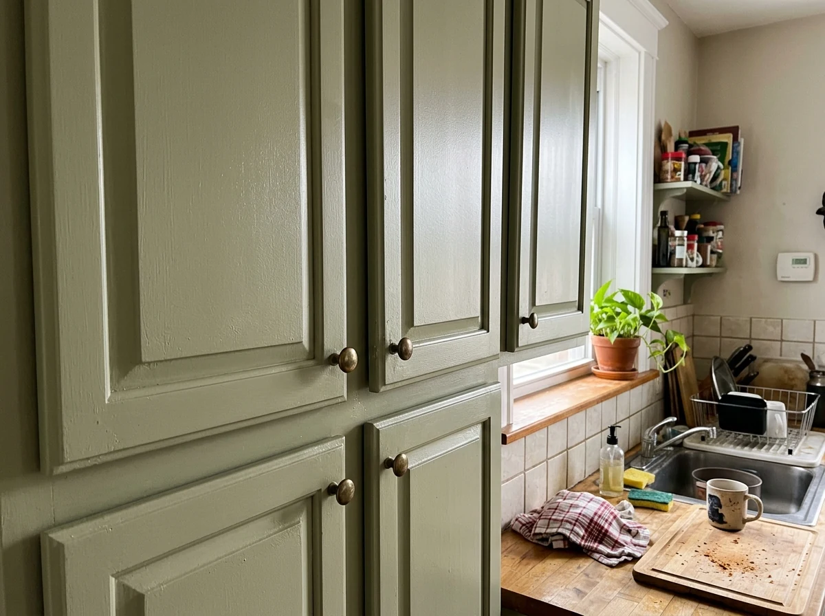 Professional kitchen cabinet painting in Worcester by Faithful Decorators